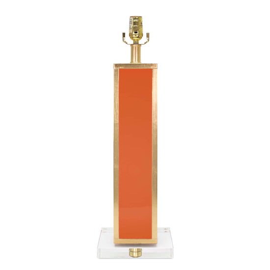 Blair Table Lamp- Orange/Gold  (Base/Harp/Finial only)
