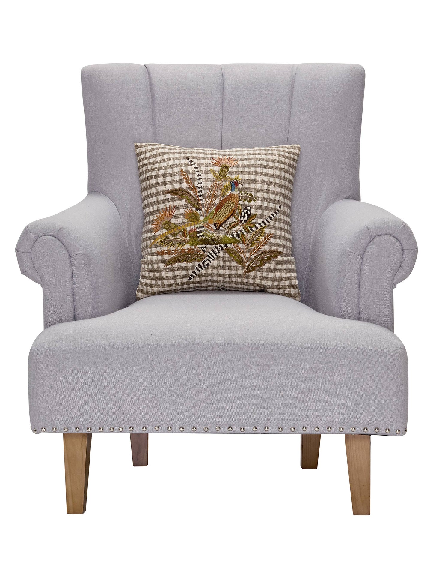 Harvest Pheasant Embroidered Pillow