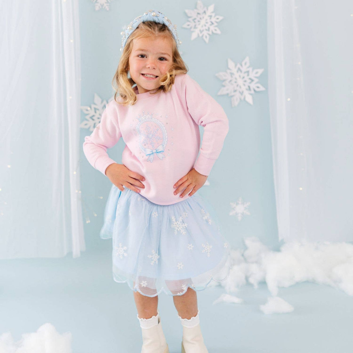 Snowflake Gemstone Headband - Hair Accessories - Winter