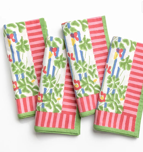 Geranium Carnival Napkins set of 4
