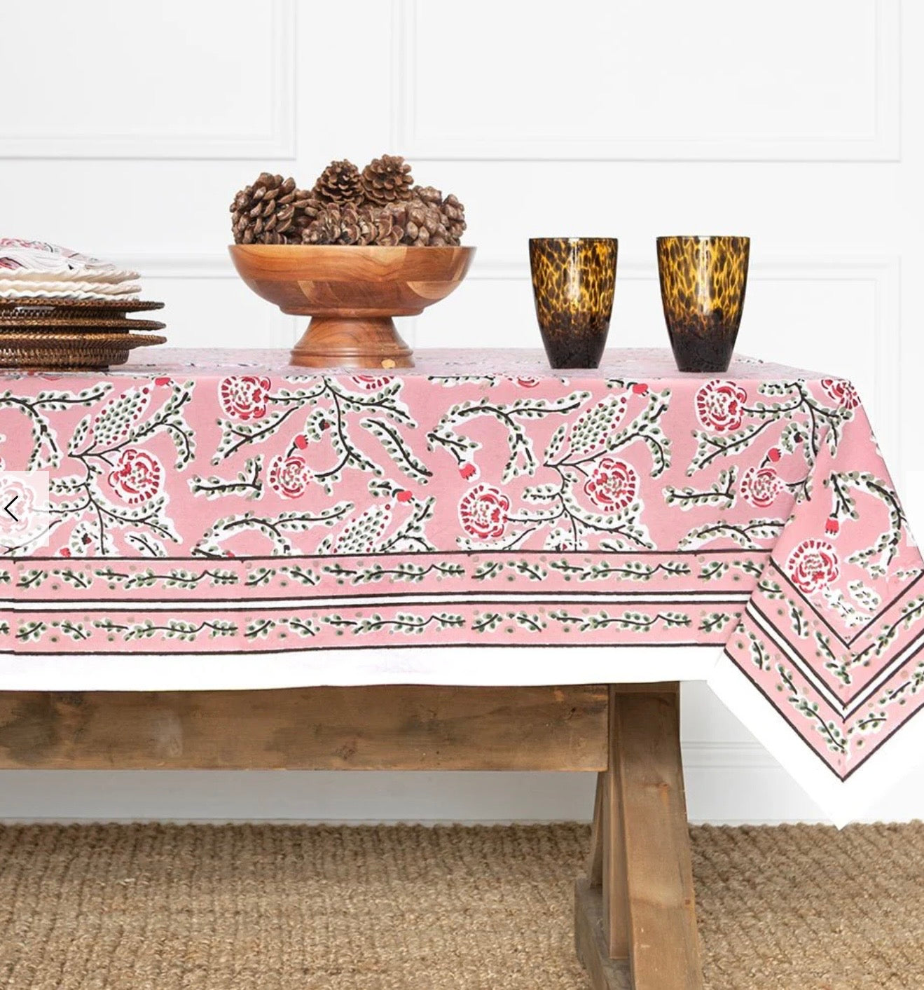 Climbing Dahlia Rose Table Cloth