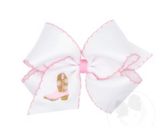 Medium Moonstitch Bow w/ Cowgirl Boot