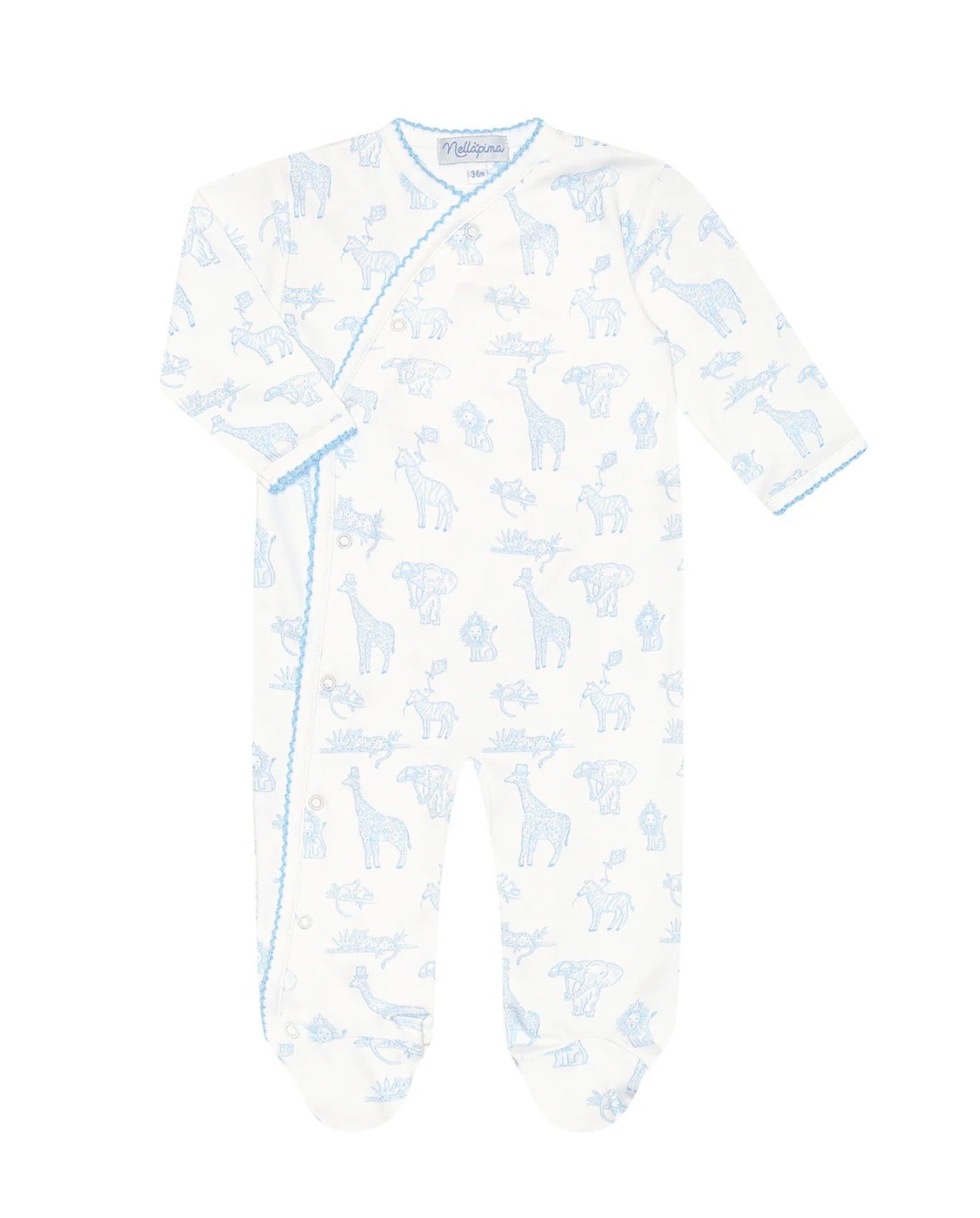 Blue Safari Crossover Footie