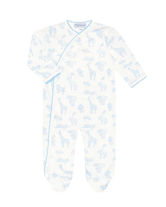 Blue Safari Crossover Footie