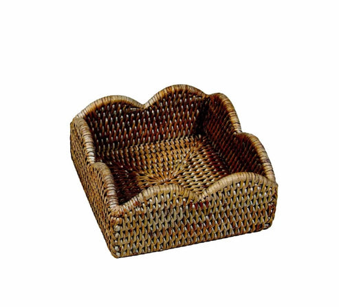 Rattan Scallop Cocktail Napkin Holder