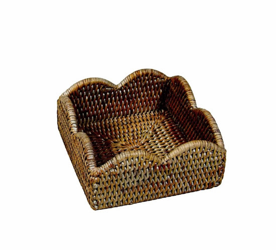 Rattan Scallop Cocktail Napkin Holder