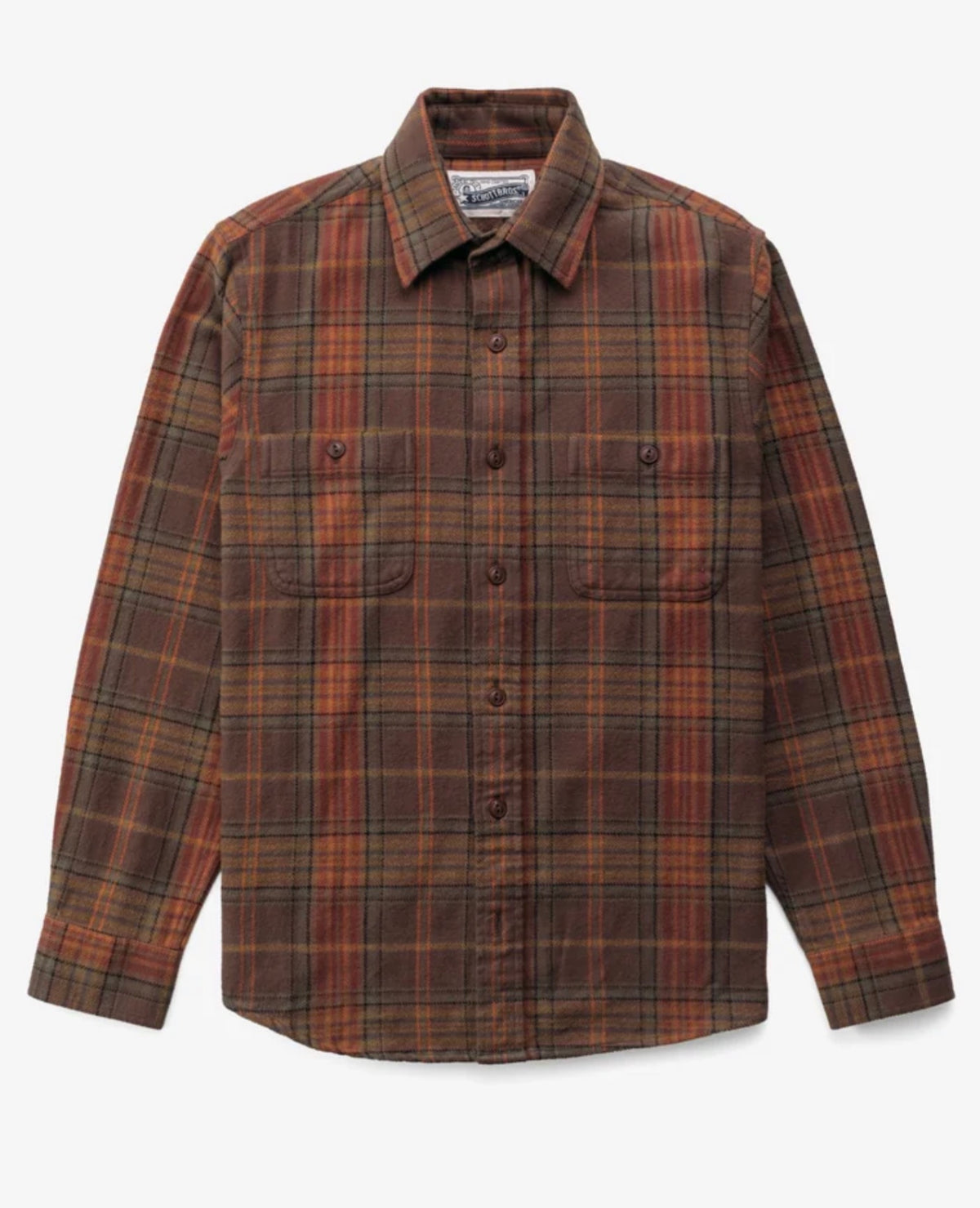 PLAID COTTON FLANNEL WORK SHIRT