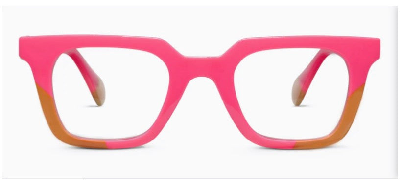 “Page” Readers from Peepers (Pink/Tan)