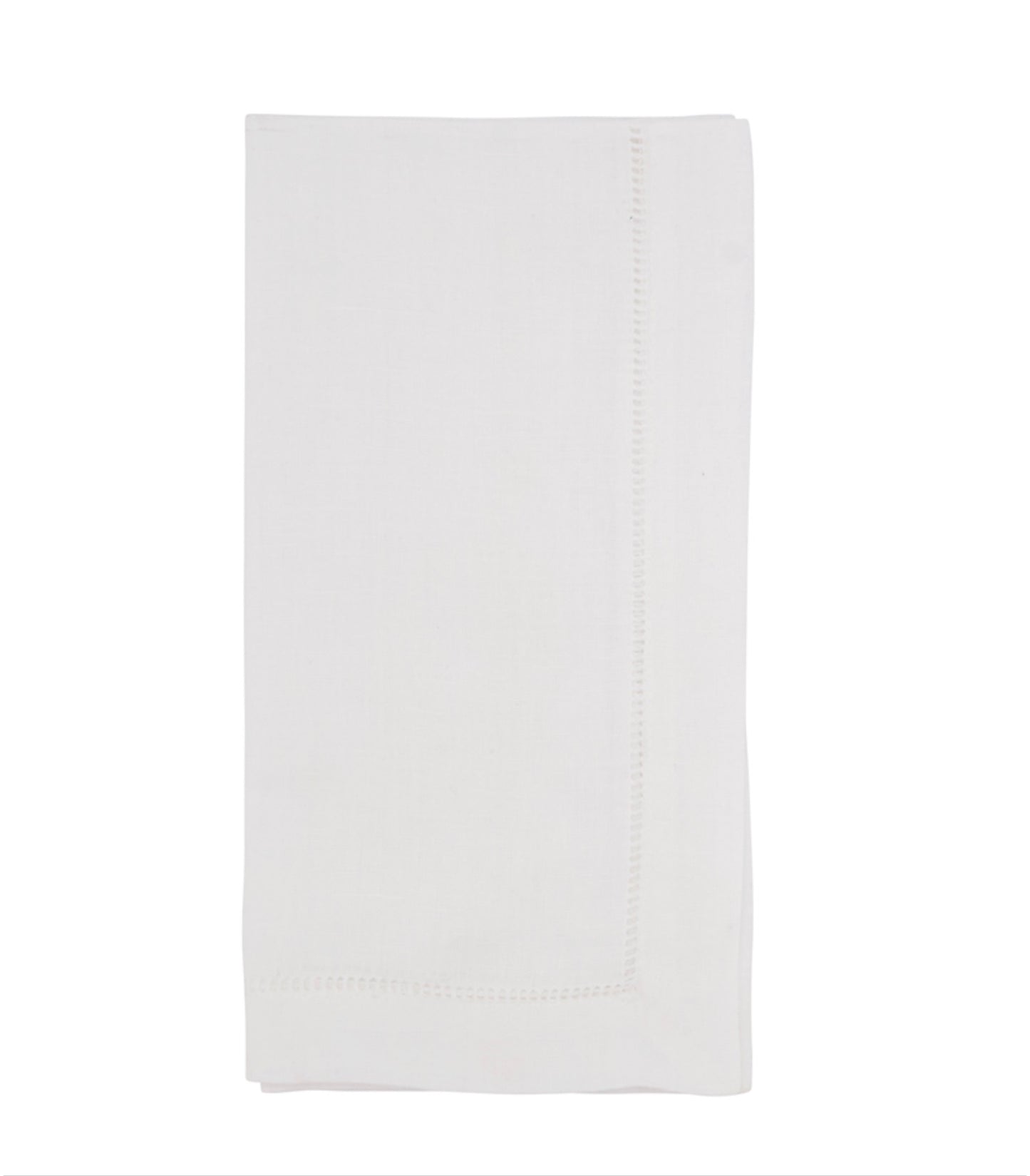 18” Square Hemstitched White Dinner Napkins
