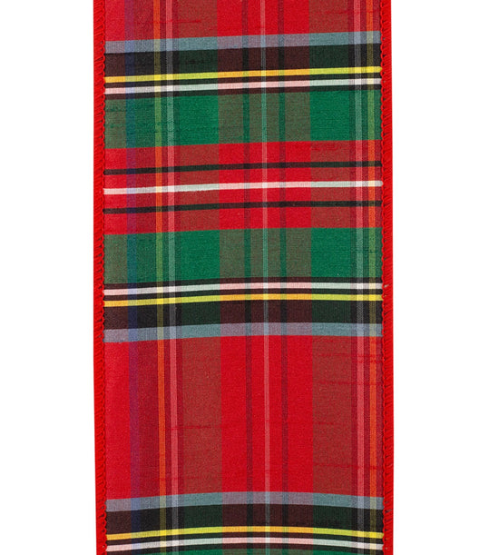 ALFORD PLAID WIRED EDGE RIBBON