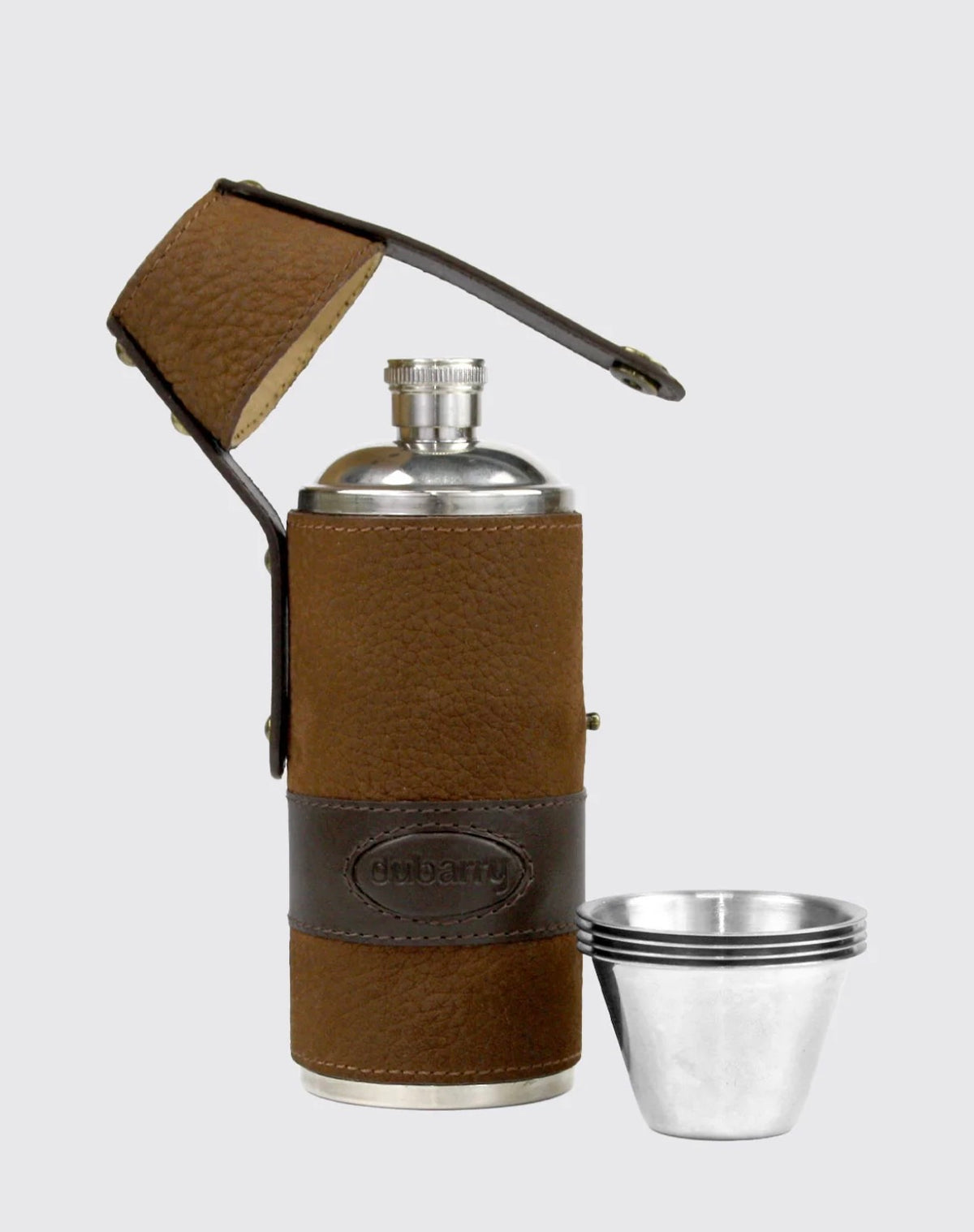 Jersey Hunter Flask in Dubarry Leather - Walnut