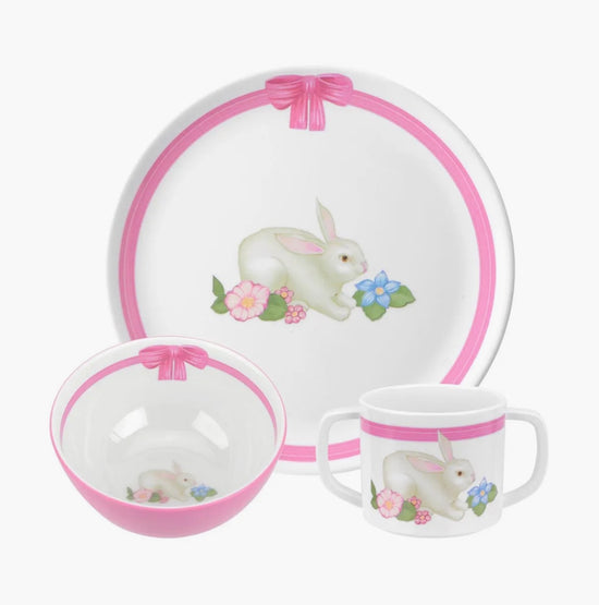 Botanic Garden Terrace Bunny Melamine 3 Piece Set