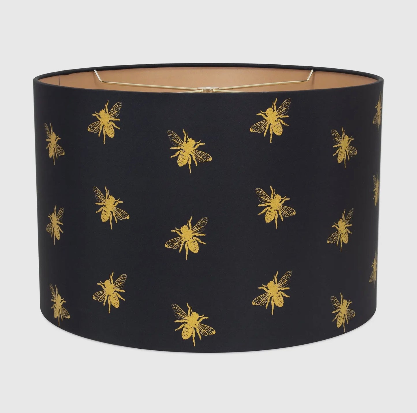 Black and Gold Bee Print Shade