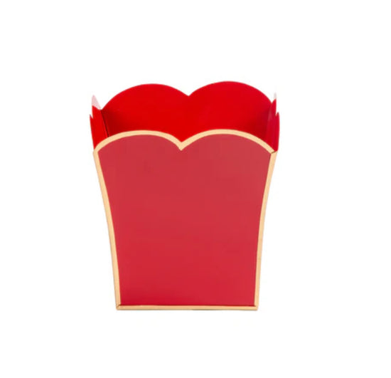 Gracie Red Square Metal Cachepot (Large)