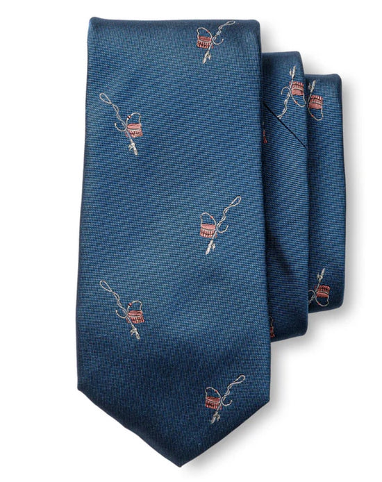 Duck Head Silk Fishing Motif Tie