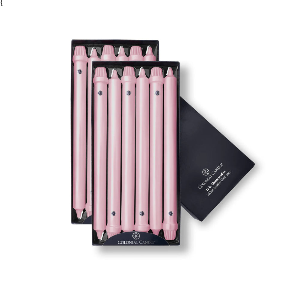 Persian Pink Classic Unscented Taper Candle