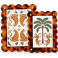 Tortoise Print Scalloped Edge Acrylic Photo Frames 4" x 6" and 5" x 7" (stands horizontally and vertically) - Acrylic/Iron