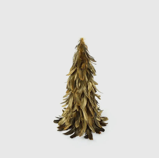 Gold Feather Tree - 16”