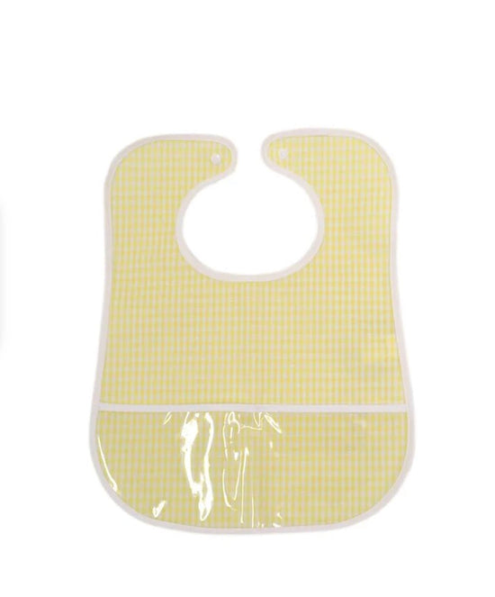 TRVL Clean Up Bib- Gingham Buttercup