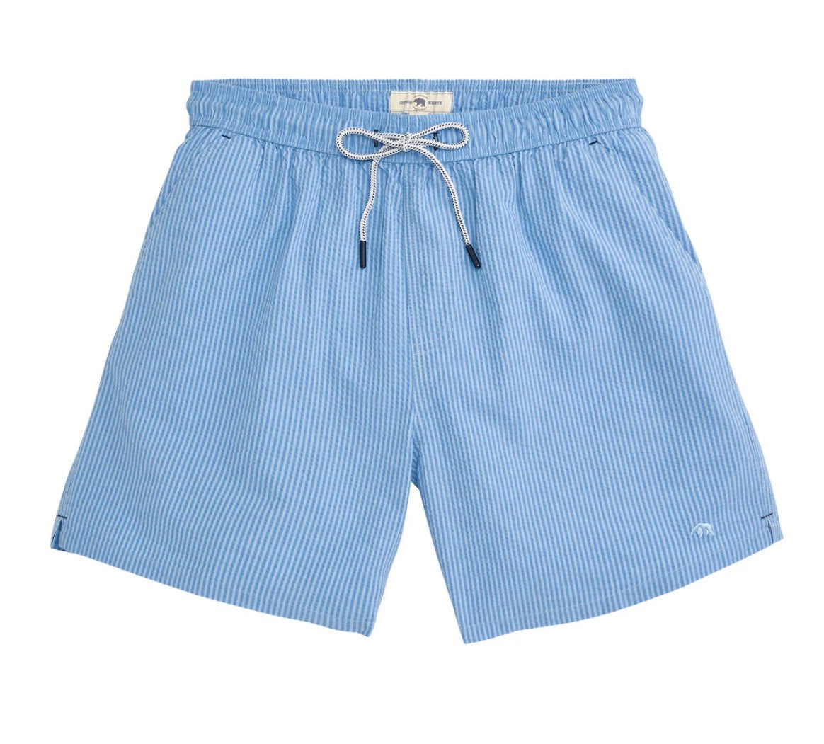 Coastal Seersucker Swim Trunk