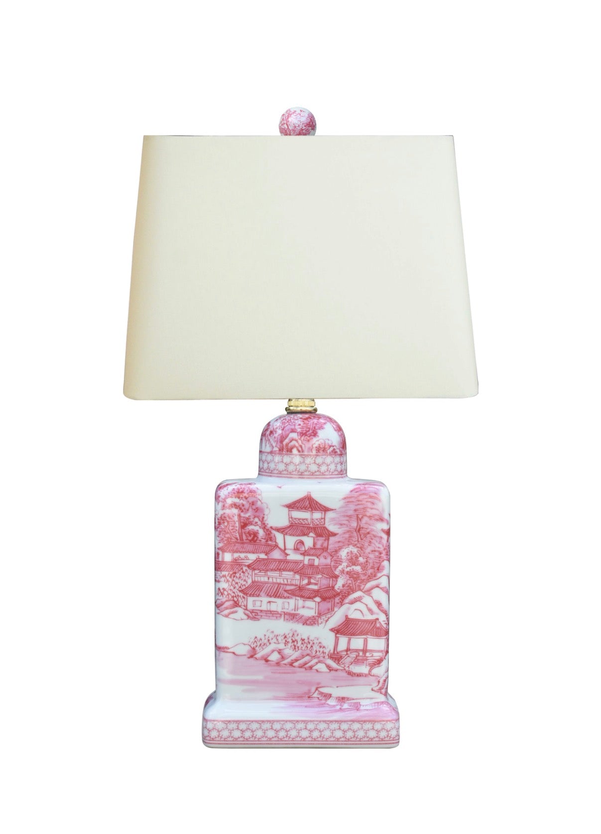 Pink Chinoiserie Table Lamp