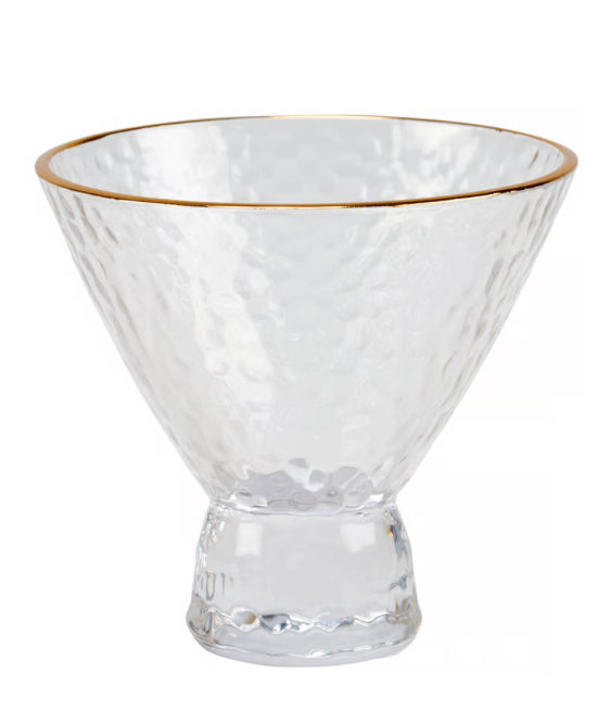 Small Gold Rim Martini Glass