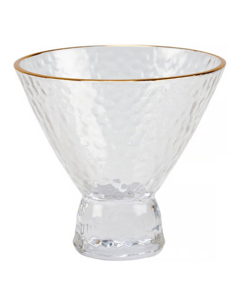 Small Gold Rim Martini Glass
