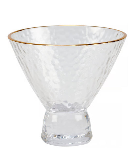 Small Gold Rim Martini Glass
