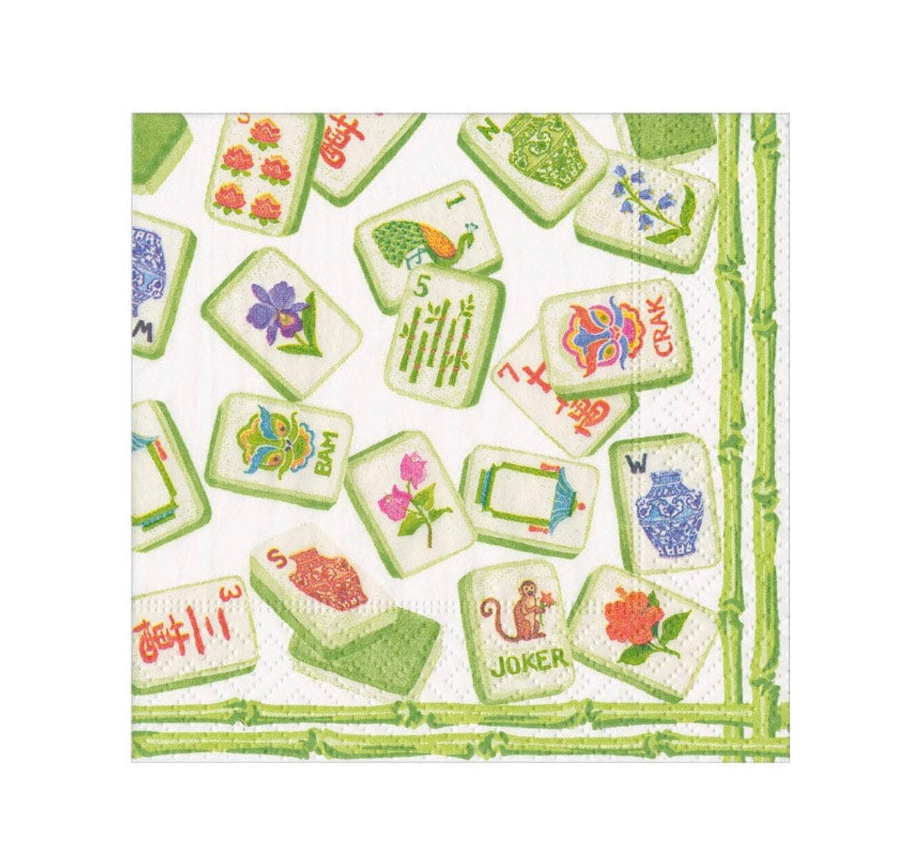 Mahjong Green Cocktail Napkin