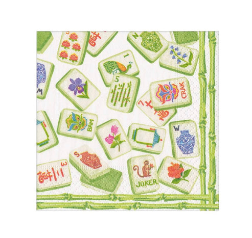 Mahjong Green Cocktail Napkin