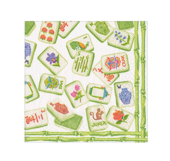 Mahjong Green Cocktail Napkin