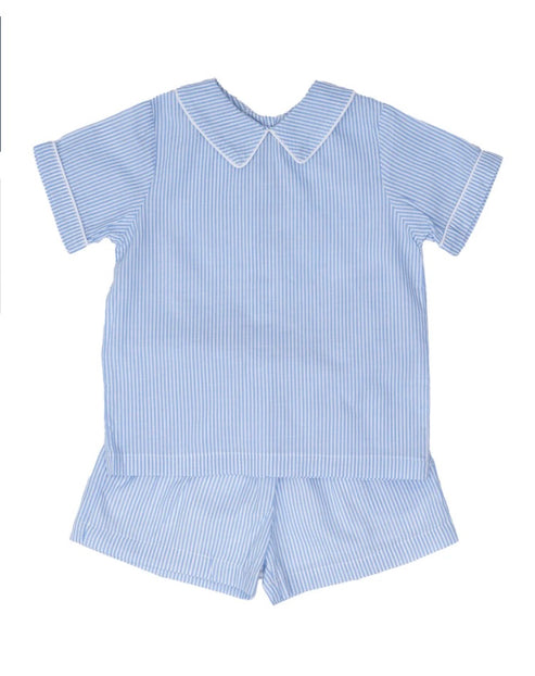 Finn Blue Stripe Short Set