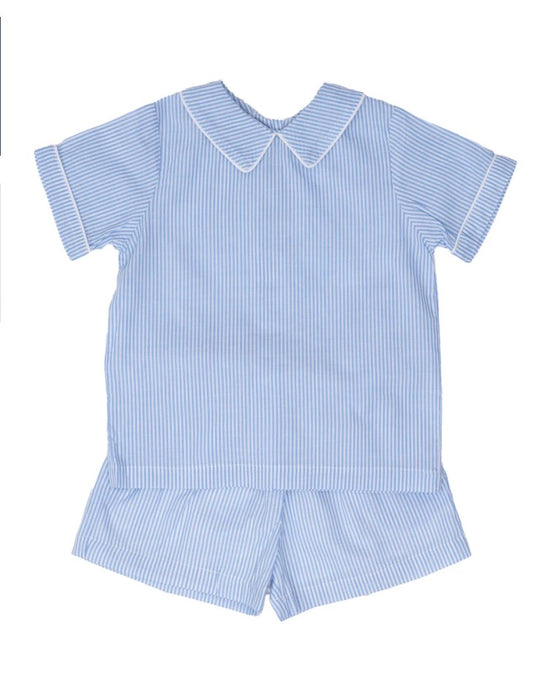 Finn Blue Stripe Short Set