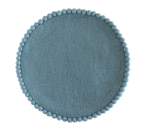 Cornflower Blue Pom Pom Placemat