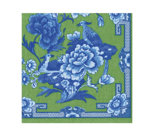 Green And Blue Plate Napkin Cocktail