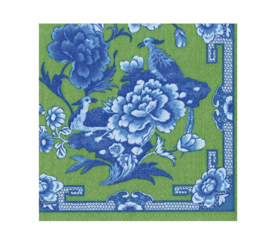 Green And Blue Plate Napkin Cocktail