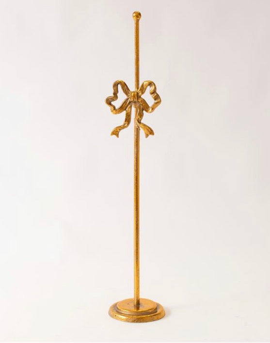 Gold Bow Wreath Stand