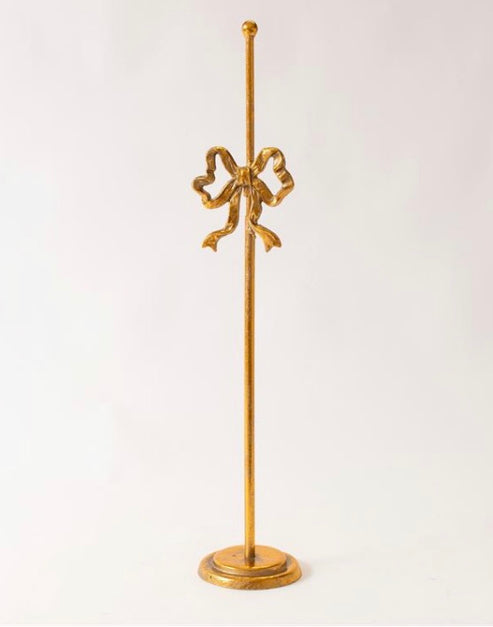 Gold Bow Wreath Stand