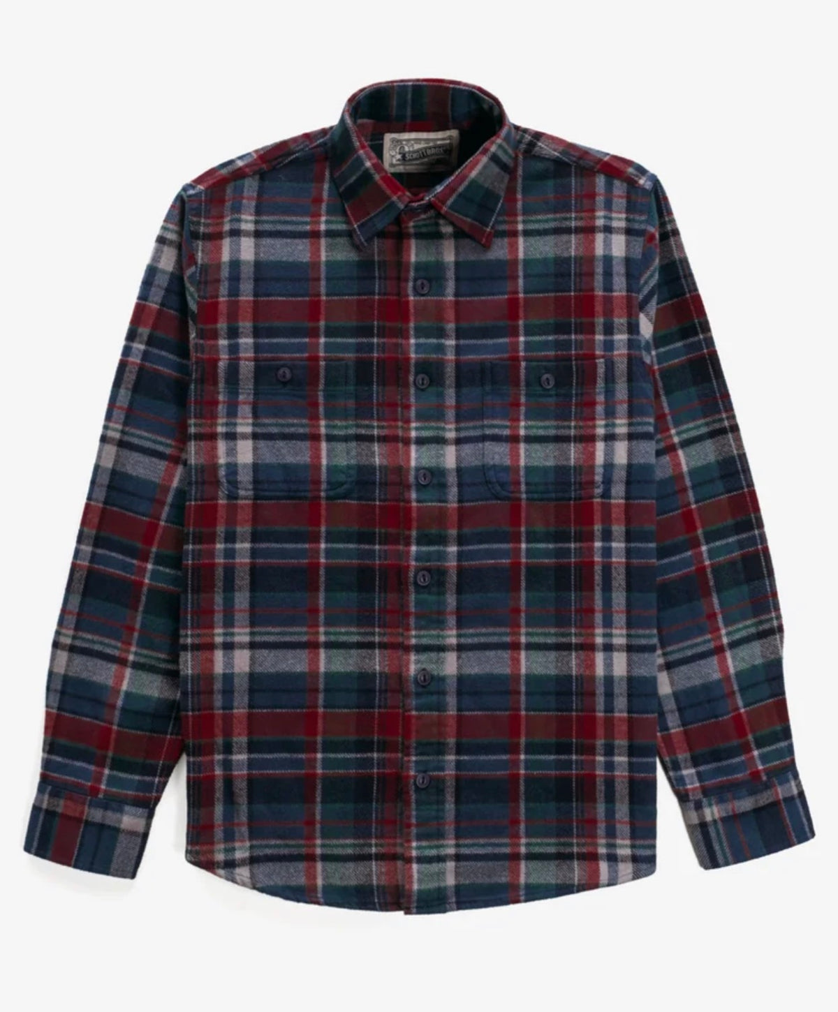 PLAID COTTON FLANNEL WORK SHIRT
