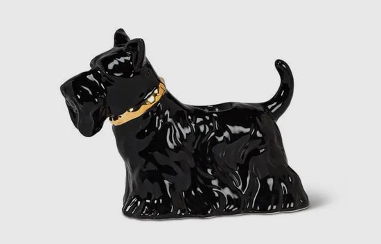 Black Scottie Dog Taper Holder