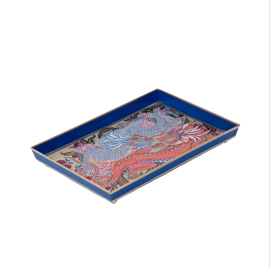 Dragon Enameled Chang Mai Tray (10 x14)