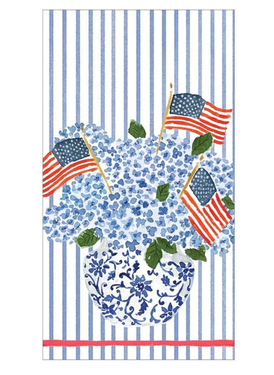 Flags And Hydrangeas Guest Towel