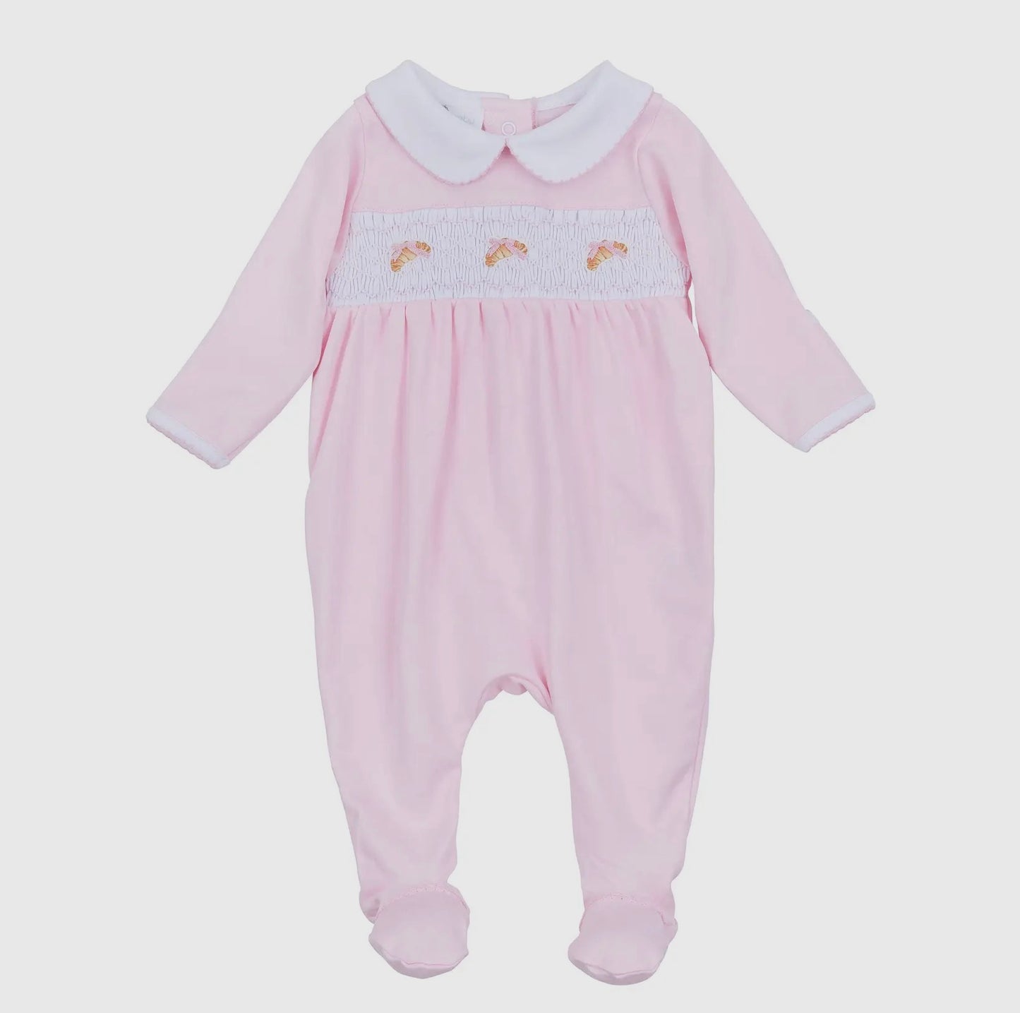 Magnolia Baby Petit Croissant Smocked Footie