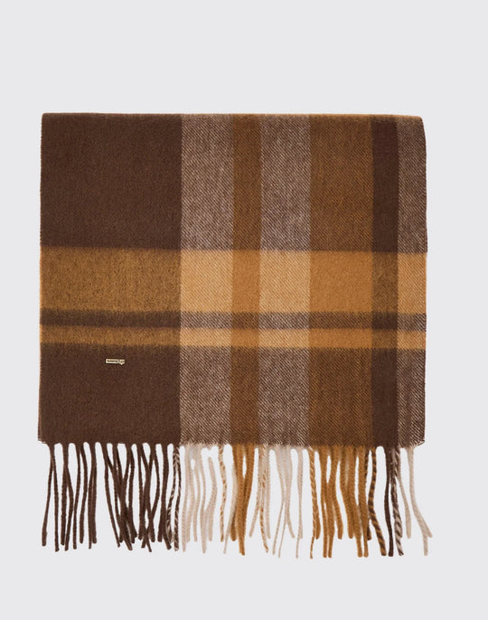 Kinvara Wool check scarf
