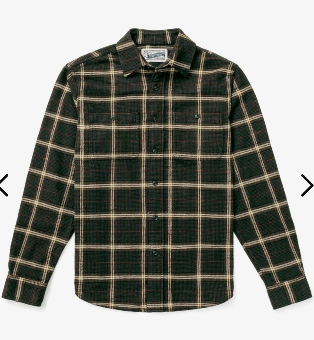 PLAID COTTON FLANNEL WORK SHIRT