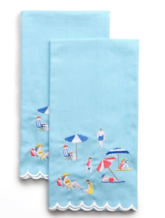 Day at the Beach Tea Towel