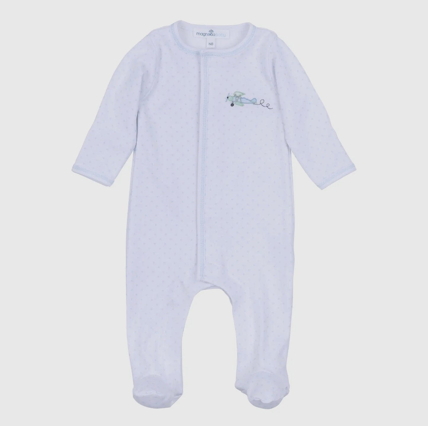 Magnolia Baby Take Flight Embroidered Footie