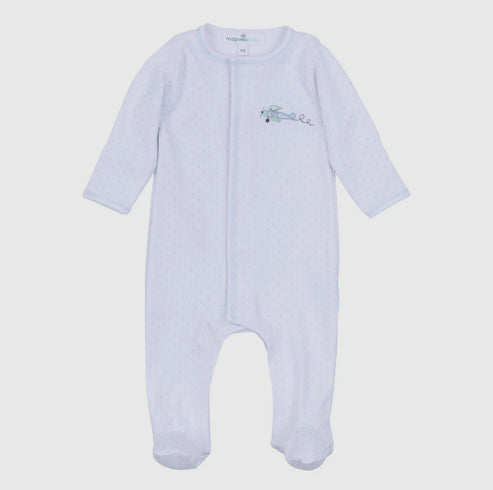 Magnolia Baby Take Flight Embroidered Footie