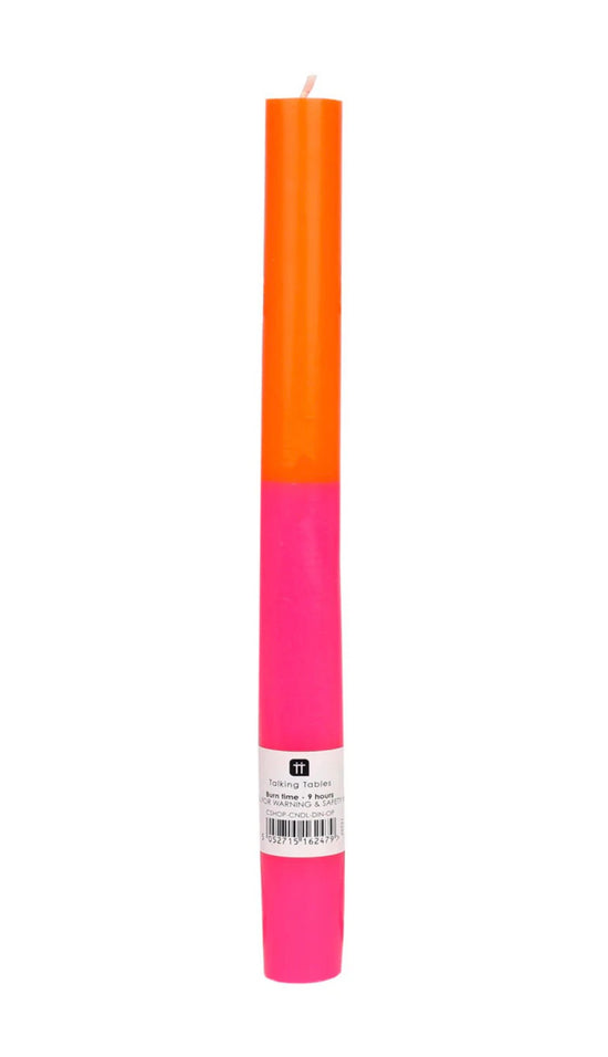 Orange and Pink Dinner Candles