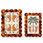 Tortoise Print Scalloped Edge Acrylic Photo Frames 4" x 6" and 5" x 7" (stands horizontally and vertically) - Acrylic/Iron